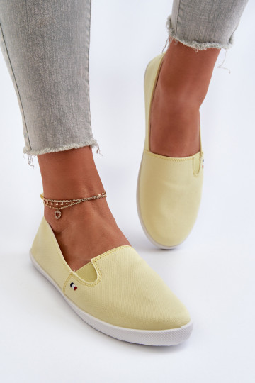 Sportschoenen vrijetijdsschoenen Slip-On gele kleur Adrancia