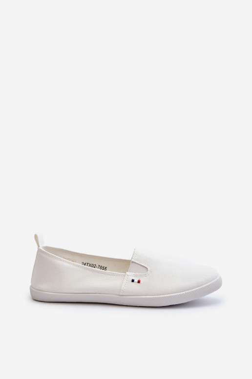 Sneakers vrijetijdsschoenen Slip-On witte kleur Adrancia