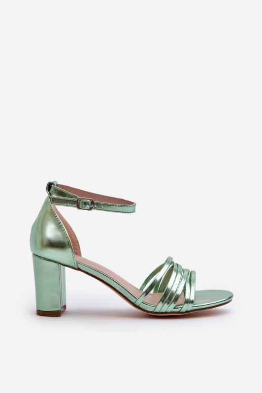 sandales à talons et brides vertes Enitia