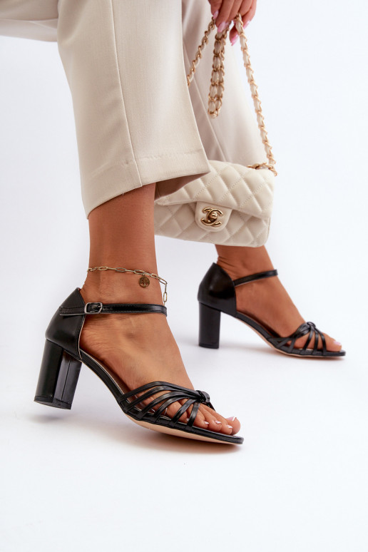 Sandales à talons pour femmes de couleur noire Pyrrette Sandales à talons pour femmes de couleur noire Pyrrette