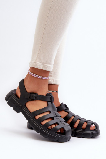 Lichte teenslippers in de kleur zwart Gasaria 2