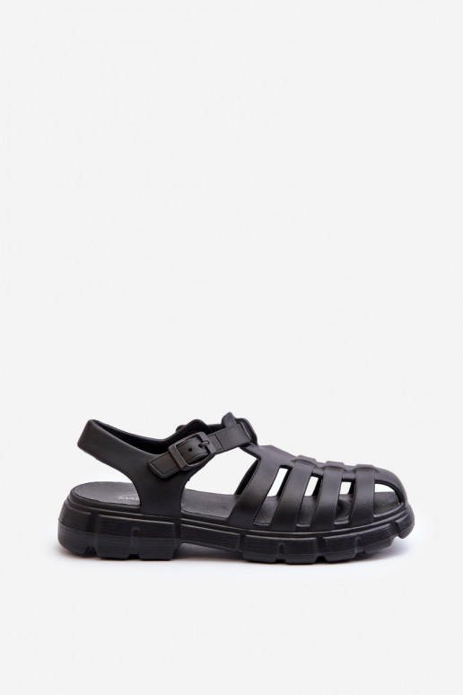 Leichte Flip-Flop-Sandalen in der schwarzen Farbe Gasaria Leichte Flip-Flop-Sandalen in der schwarzen Farbe Gasaria