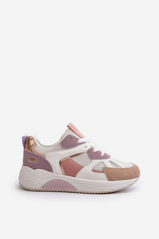 Baskets modèle chaussures à plateforme Couleur violet Lenivia