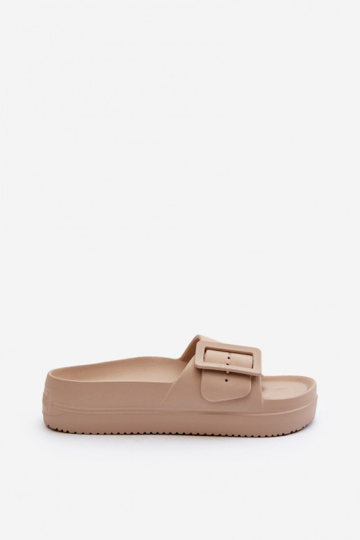 Big Star NN274A666 leichte Plateausandalen mit Schnallen beige