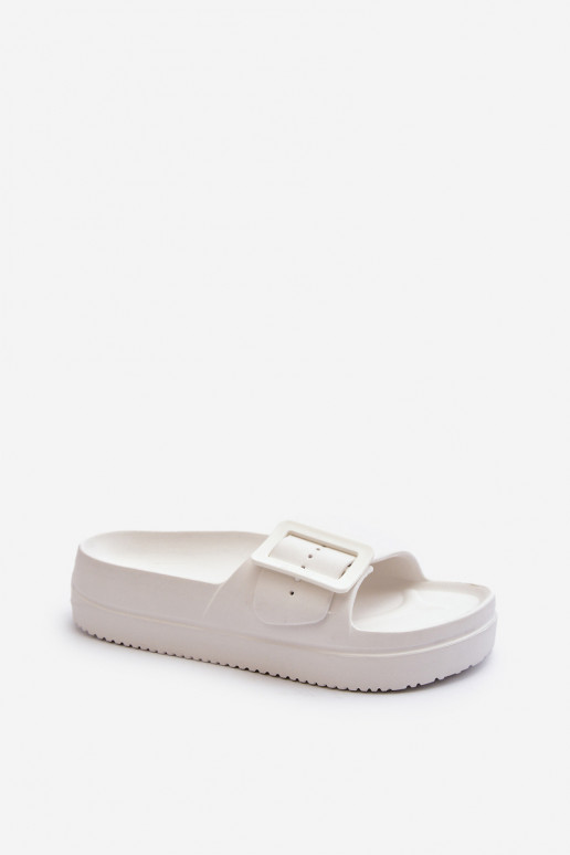 Tongs légères avec plateforme à boucle Big Star NN274A661 couleur blanc