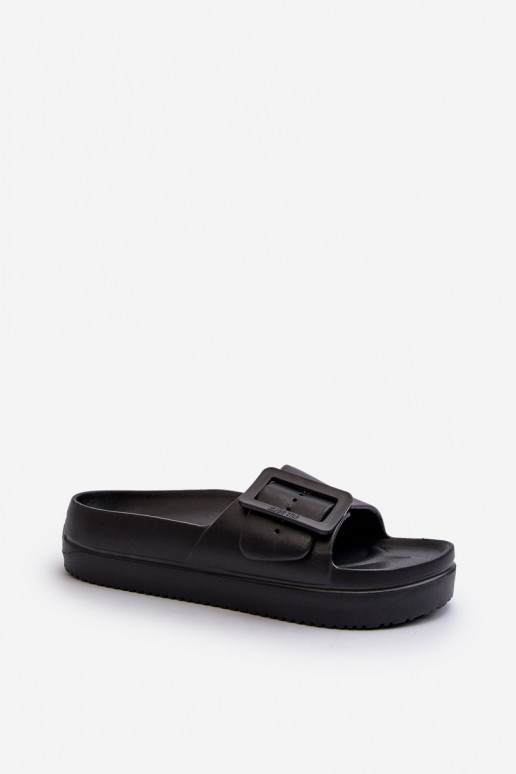 Lichte teenslippers met gespplatform Big Star NN274A662 zwart