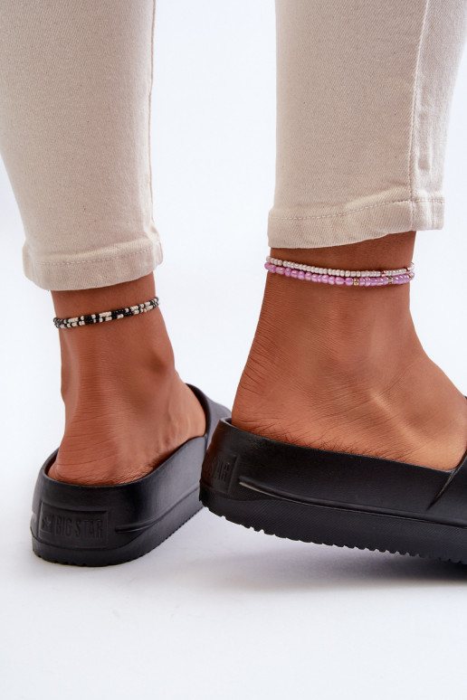 Lichte teenslippers met gespplatform Big Star NN274A662 zwart