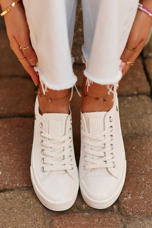 Klassisches Modell Freizeitschuhe Big Star NN274285 weiße Farbe