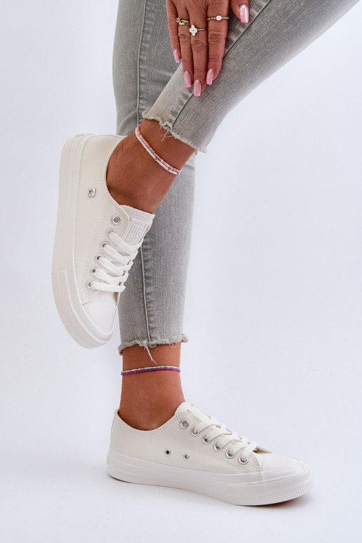 Klassisches Modell Freizeitschuhe Big Star NN274285 weiße Farbe