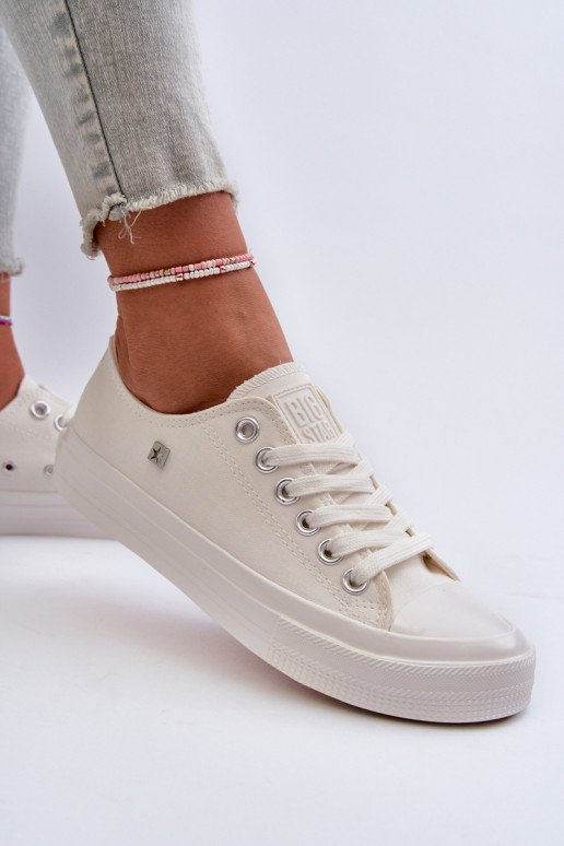 Klassisches Modell Freizeitschuhe Big Star NN274285 weiße Farbe