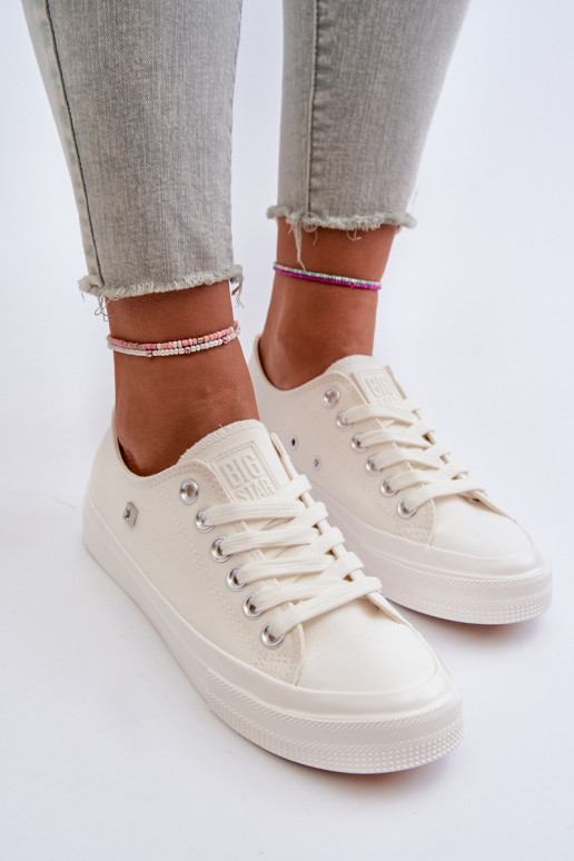 Klassisches Modell Freizeitschuhe Big Star NN274285 weiße Farbe