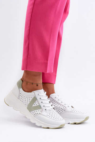 chaussures de sport de couleur blanche Eleonori