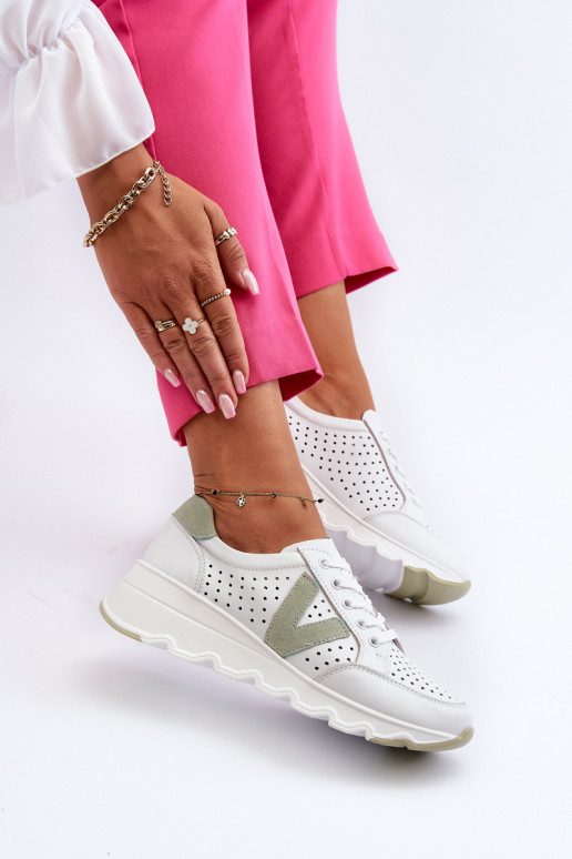 chaussures de sport de couleur blanche Eleonori