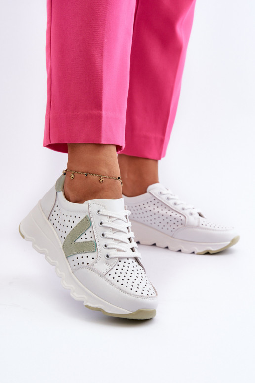 chaussures de sport de couleur blanche Eleonori