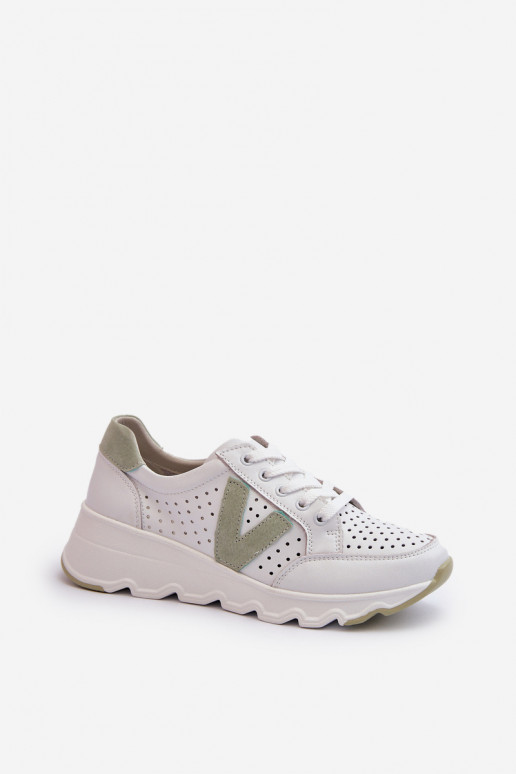 chaussures de sport de couleur blanche Eleonori