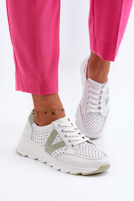 chaussures de sport de couleur blanche Eleonori