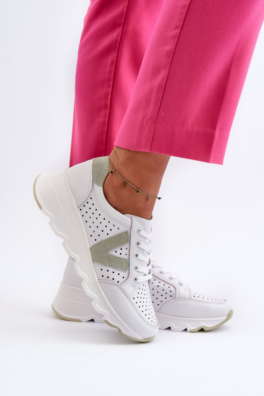 chaussures de sport de couleur blanche Eleonori