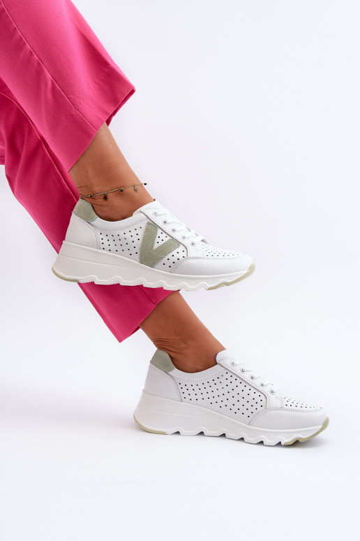 chaussures de sport de couleur blanche Eleonori