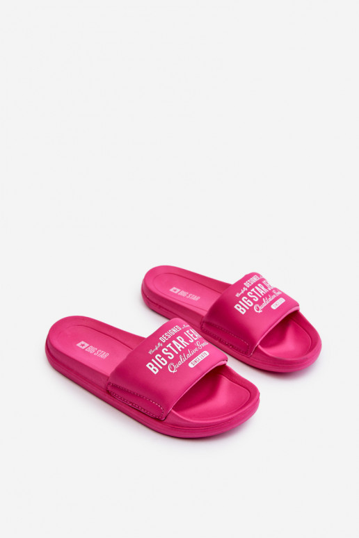 Lichte pantoffels Kinderpantoffels Big Star NN374519 roze kleur Lichte pantoffels Kinderpantoffels Big Star NN374519 roze kleur