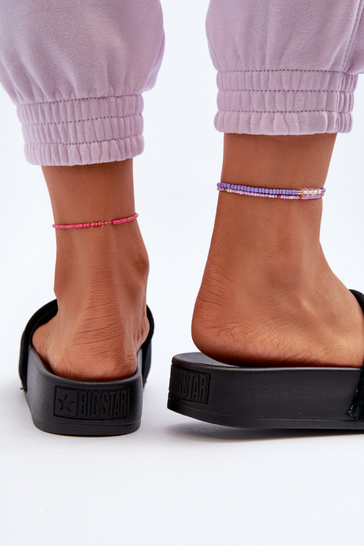 Slippers met een platform gemaakt van suède Big Star NN274A670 zwarte kleur Slippers met een platform gemaakt van suède Big Star NN274A670 zwarte kleur