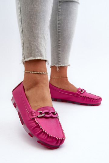 Damenmokassins mit Ornamenten rosa Farbe S.Barski LR339