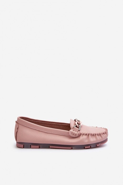 mocassins pour femmes avec ornements couleur rose S.Barski LR339