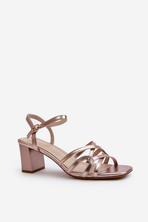 Sandales à talons pour femmes Sergio Leone SK065 couleur or