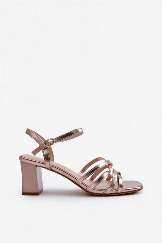 Sandales à talons pour femmes Sergio Leone SK065 couleur or