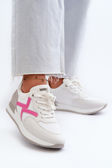 Sneakers model schoenen met platform INBLU IN000362 witte kleur