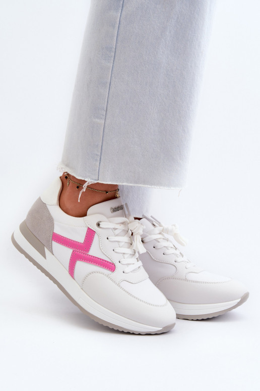 Baskets modèle chaussures avec plateforme INBLU IN000362 couleur blanc