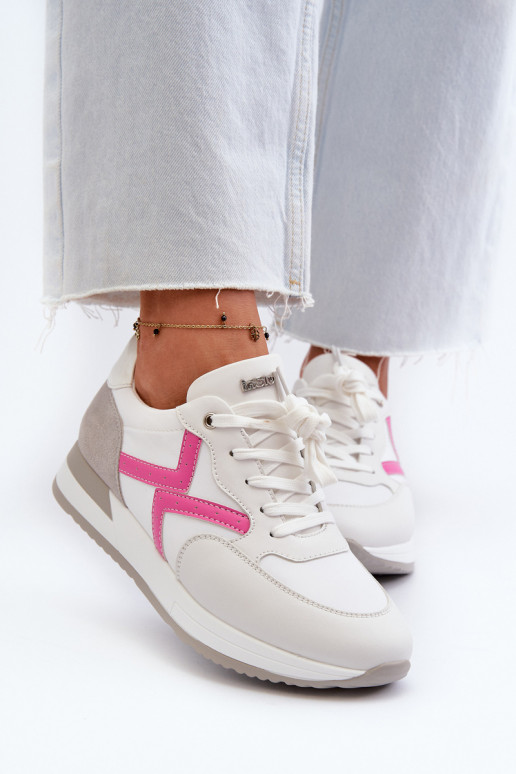 Sneakers model schoenen met platform INBLU IN000362 witte kleur Sneakers model schoenen met platform INBLU IN000362 witte kleur