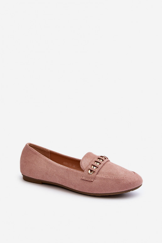 Mocassins pailletés avec chaînes en rose Aredilla Mocassins pailletés avec chaînes en rose Aredilla