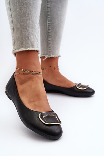 Ballerines avec ornements Eko noir Enicoria