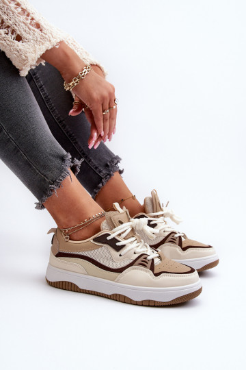 Chaussures modèle baskets avec plateforme Etnaria marron 2