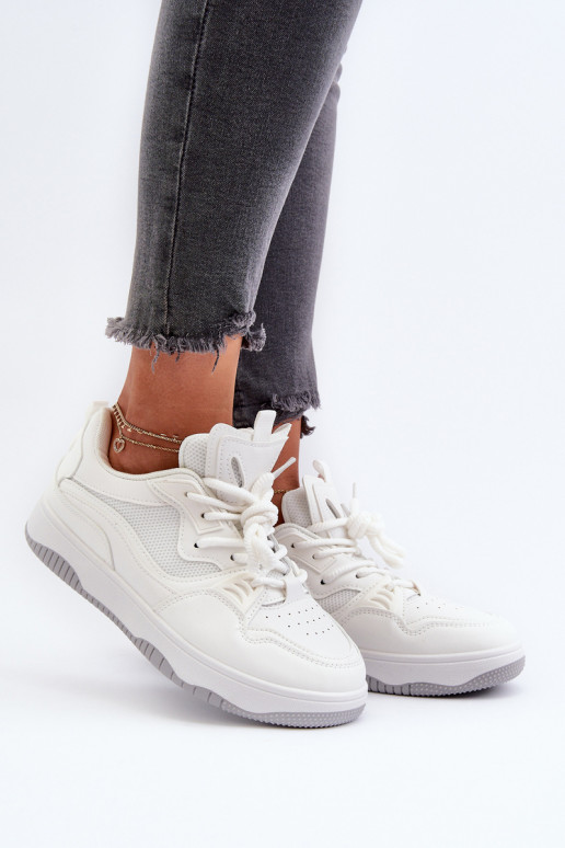 Chaussures modèle baskets avec plateforme de couleur blanche Etnaria