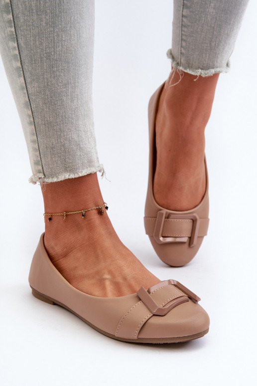 Ballerina's met bandjes Eco beige Cadwenla Ballerina's met bandjes Eco beige Cadwenla