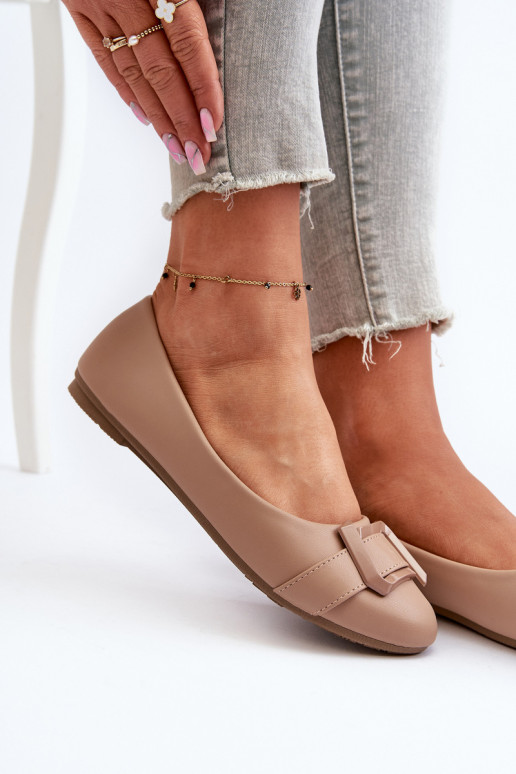 Ballerina's met bandjes Eco beige Cadwenla Ballerina's met bandjes Eco beige Cadwenla