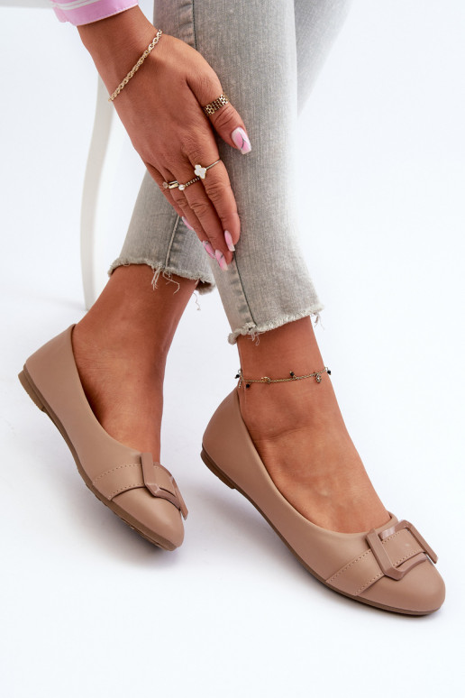 Ballerina's met bandjes Eco beige Cadwenla Ballerina's met bandjes Eco beige Cadwenla