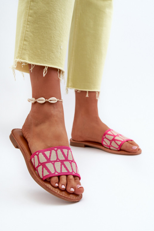 Tongs pour femmes à talons larges rose Traivea