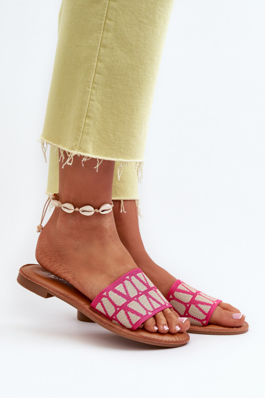 Damen-Flip-Flops mit breiten Absätzen in Rosa von Traivea Damen-Flip-Flops mit breiten Absätzen in Rosa von Traivea