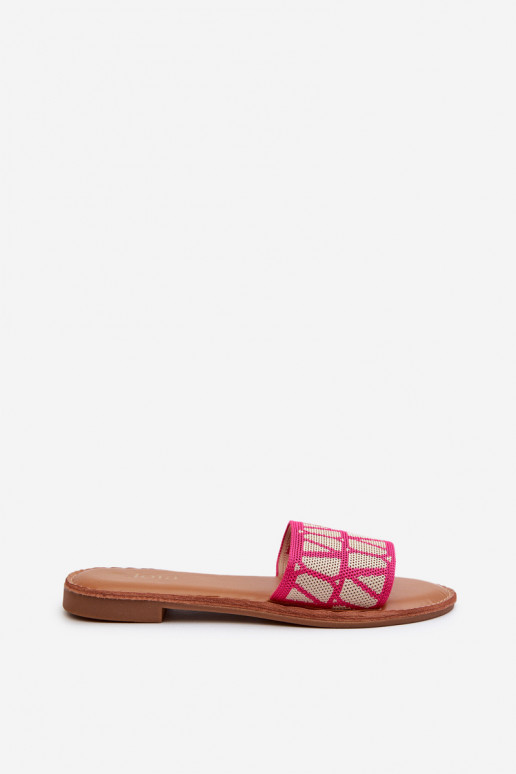 Damen-Flip-Flops mit breiten Absätzen in Rosa von Traivea Damen-Flip-Flops mit breiten Absätzen in Rosa von Traivea
