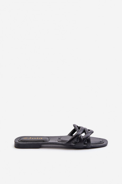 Chaussons pour femmes Eko à talons larges de couleur noire Moldela Chaussons pour femmes Eko à talons larges de couleur noire Moldela