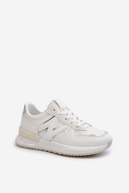 Sneakers-Modellschuhe aus Öko-Leder in der weißen Farbe Kaimans Sneakers-Modellschuhe aus Öko-Leder in der weißen Farbe Kaimans