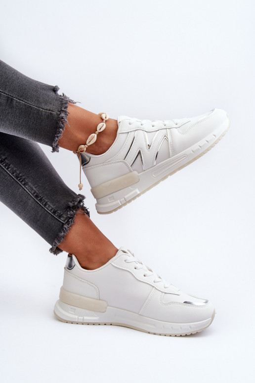Sneakers-Modellschuhe aus Öko-Leder in der weißen Farbe Kaimans Sneakers-Modellschuhe aus Öko-Leder in der weißen Farbe Kaimans