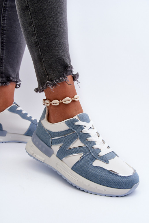 Jeans-Material, Sneakers-Modell, Schuhe aus Öko-Leder, blaue Farbe, Kaimans Jeans-Material, Sneakers-Modell, Schuhe aus Öko-Leder, blaue Farbe, Kaimans
