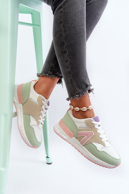 Chaussures modèle baskets en cuir écologique de différentes couleurs Vinelli