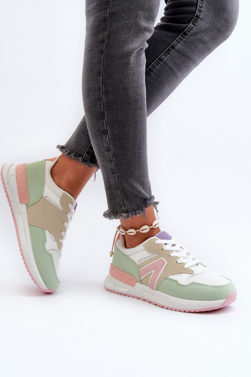 Chaussures modèle baskets en cuir écologique de différentes couleurs Vinelli