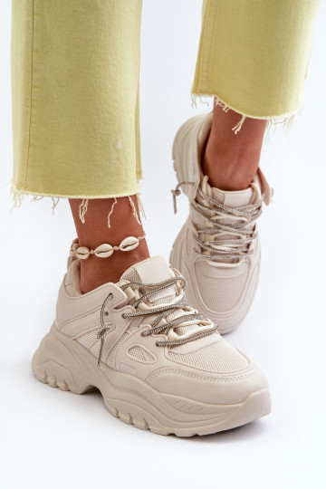 Sneakers Modellschuhe mit modischen massiven Sohlen m beige Relissa 2