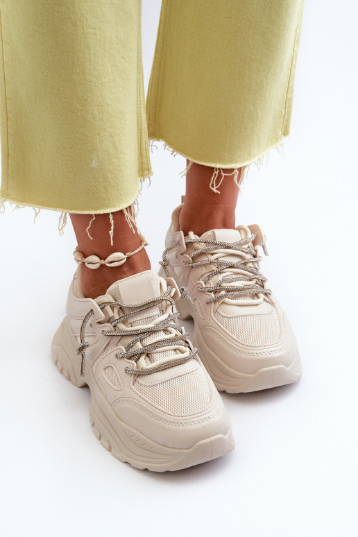 Sneakers Modellschuhe mit modischen massiven Sohlen m beige Relissa Sneakers Modellschuhe mit modischen massiven Sohlen m beige Relissa