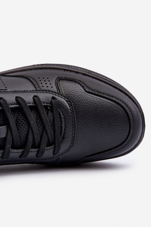 Sneakers model schoenen met een platform gemaakt van ecoleer in de zwarte kleur Uziran Sneakers model schoenen met een platform gemaakt van ecoleer in de zwarte kleur Uziran